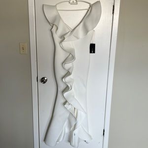 White front ruffle mermaid dress